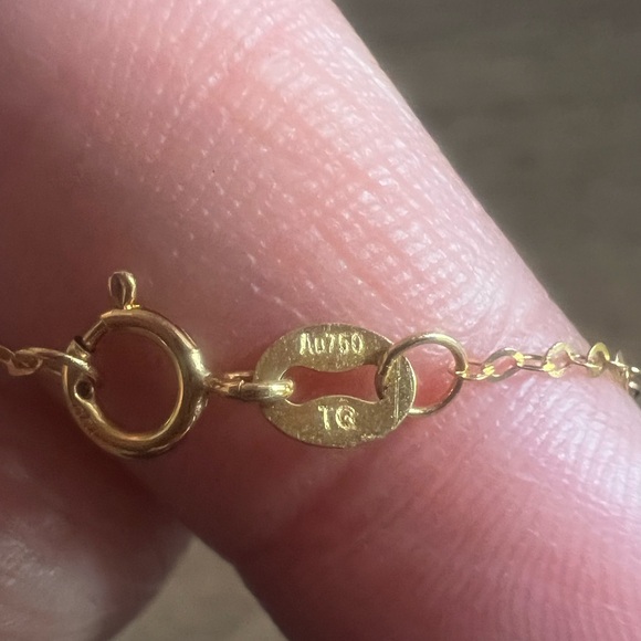 Flowers Station necklace 18k solid gold - Picture 5 of 5